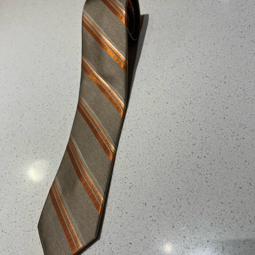 Pronto Uomo Brown and Orange tie